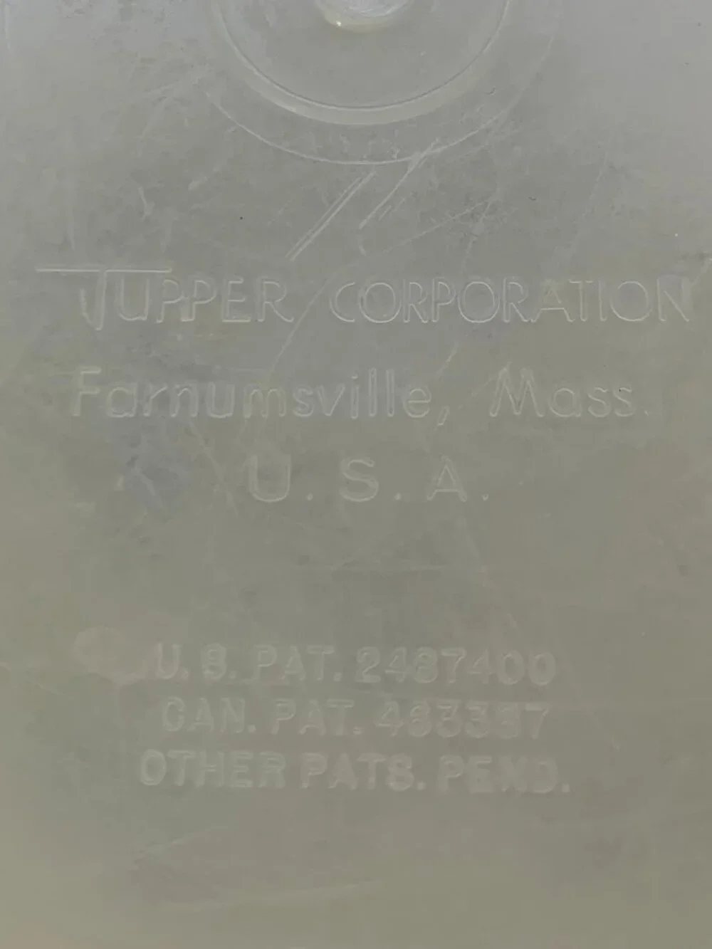 Vintage Tupperware Millionaire Line Lid Tupper Seal condition #254 W/ Lid